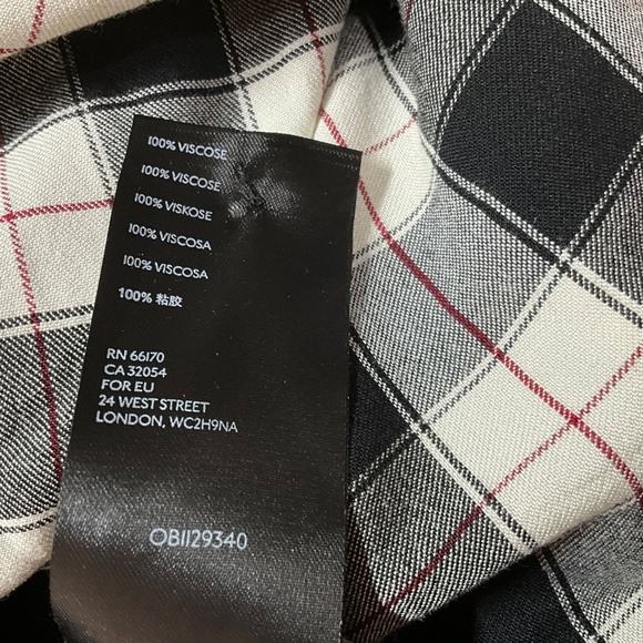 ANTHROPOLOGIE  Maeve 100% Viscose Tiered Plaid Midi Dress Partly Lined US Sz XS - Picture 11 of 14